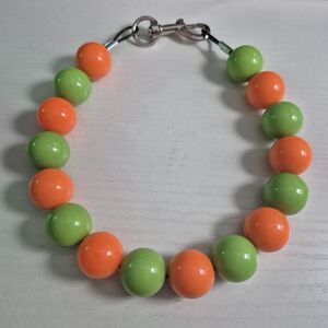 Handmade Statement Beaded M Dog Puppy Collar Necklace Jewelry Durable 16"
